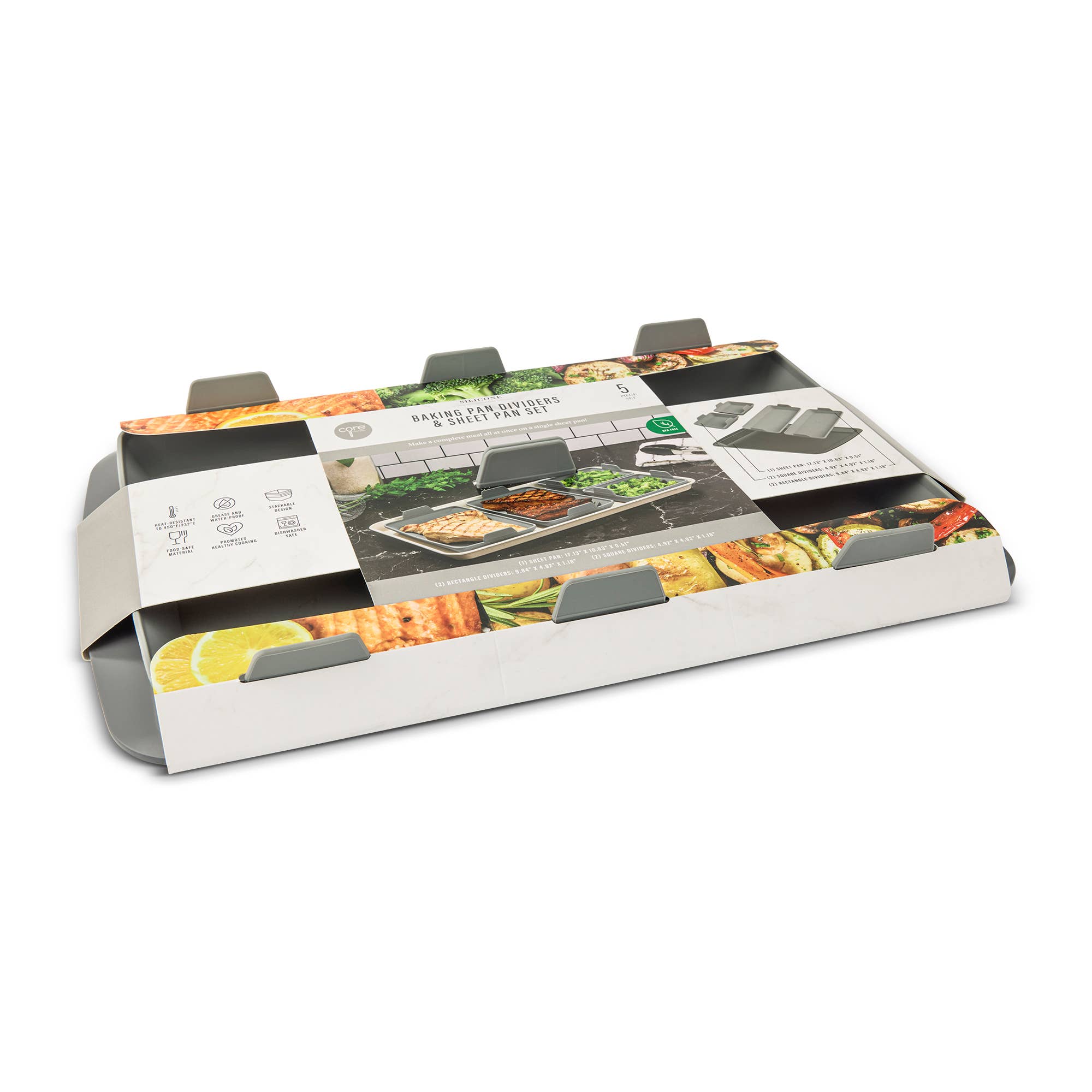 Core Home - Wholesale Baking Sheet/Mat - 5pc Silicone Sheet Pan Dividers with Sheet Pan Set - PW/GT1