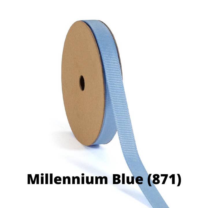 LA Ribbons Wholesale - Wholesale Ribbon - Gift Wrapping - Textured Grosgrain Ribbon | Millenium Blue (871)