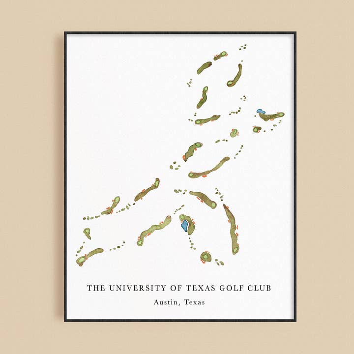 De University of Texas Golf Club Print voor wholesale door ally aiken design