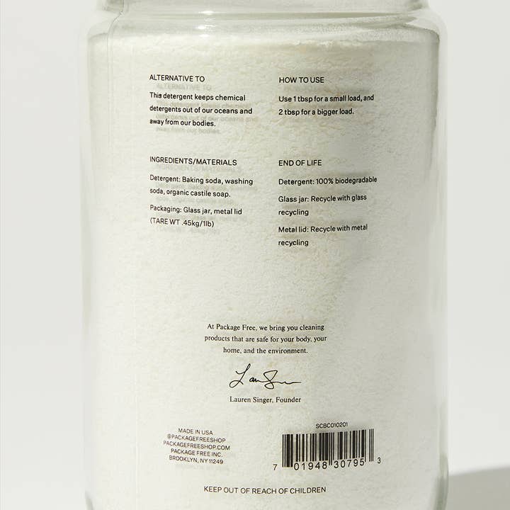 Package Free - Vendita all'ingrosso Detersivi per bucato in polvere/capsule - Semplicemente Co. Detersivo per bucato2