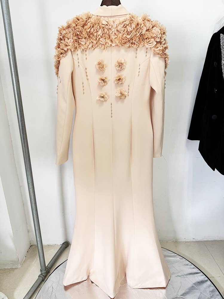 Productseeker - Vendita all'ingrosso Vestito - Donna - DR340Y Abito lungo con perline pesanti e fiori 3D6