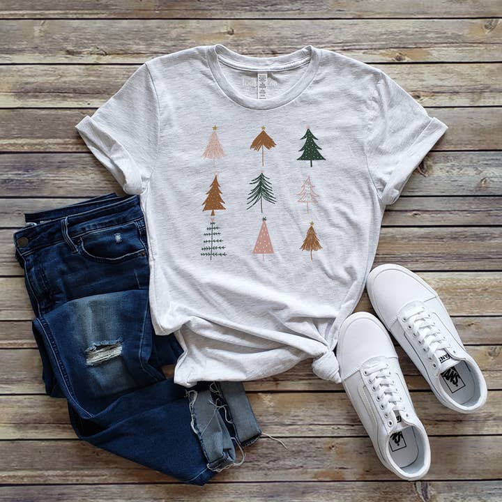 9 TREES TEE | CHRISTMAS | SIZES XS-2XL for wholesale by Loopty Loo Designs