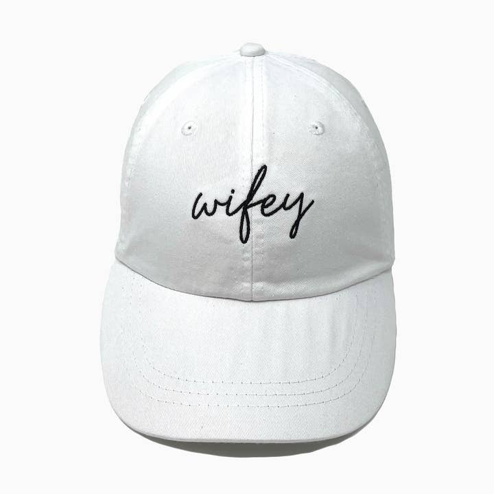 Wifey Embroidered Pigment-Dyed Baseball Cap for wholesale by jnh+design