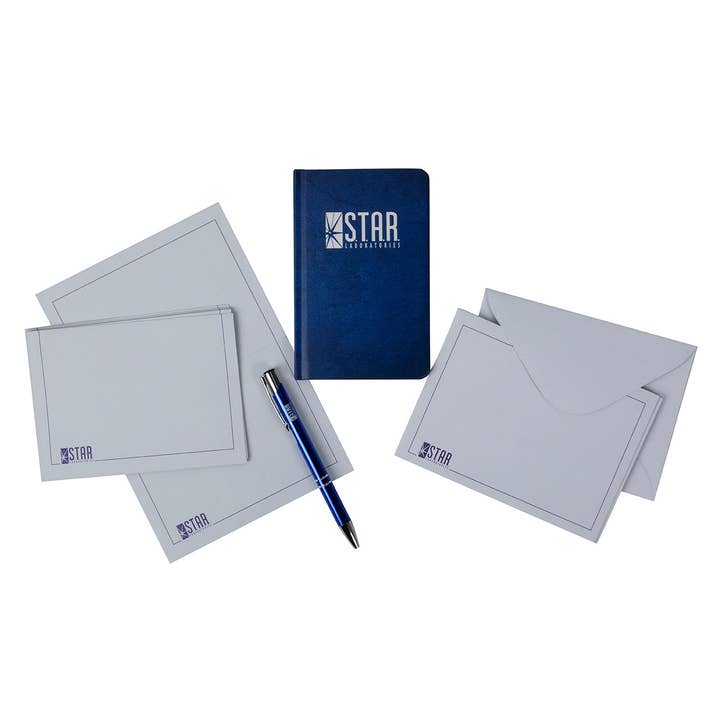Insight Editions - Wholesale Stationery/Notecard Set - DC Comics: S.T.A.R. Labs Desktop Stationery Set (With Pen)