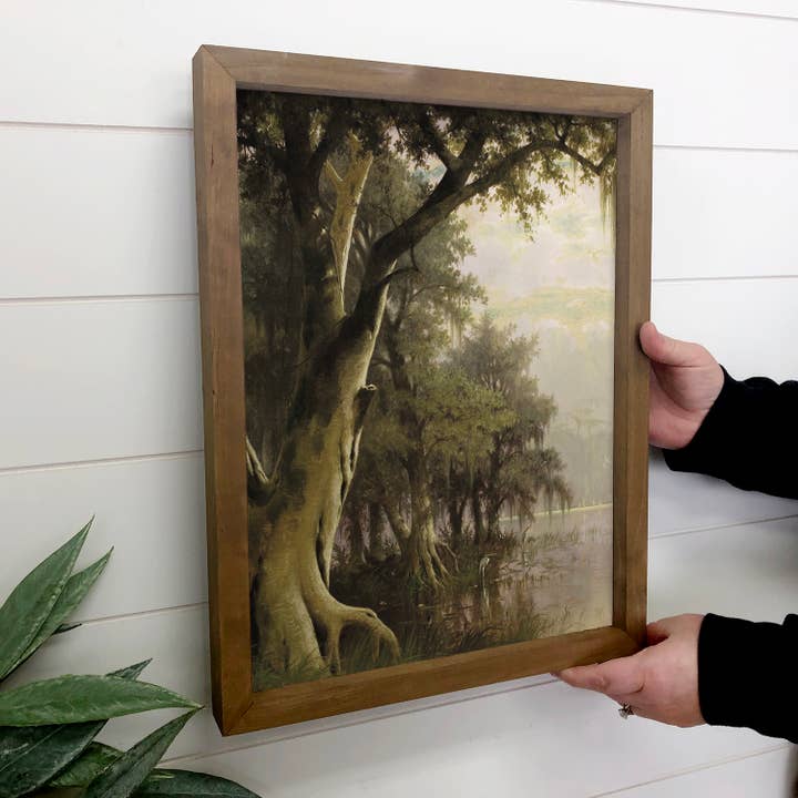 Florida Lowlands - Framed Nature Canvas Art - Large Wall Art for wholesale by Hangout Home