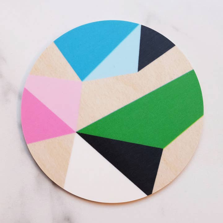 Sottobicchiere Geo Green - Lettera A per la vendita all'ingrosso da parte di Hippstory