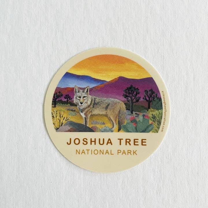 Sticker met Joshua Tree Circle voor wholesale door Erin Vaughan Illustration