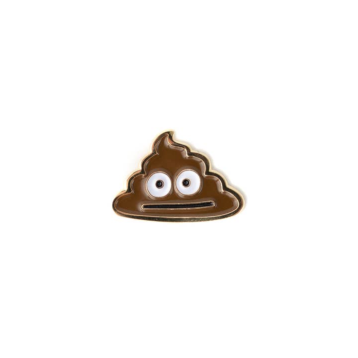 Poo Emoji Enamel Pin for wholesale by carolyndraws