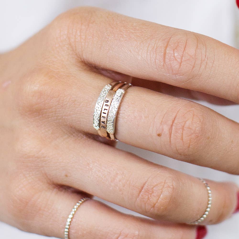 Christina Kober Designs - Wholesale Band/Stacked Ring - NARROW RING | diamond dusted3