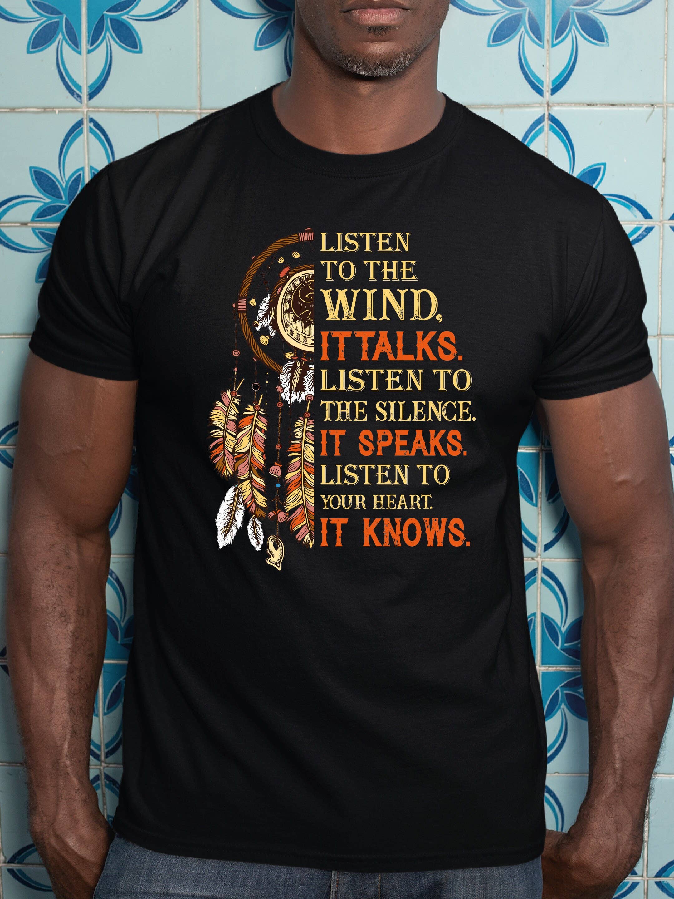 MAYA TX - Wholesale Screen Printed T-Shirt - Women's - Native American Shirt,Indian Proverb T-shirt X0861