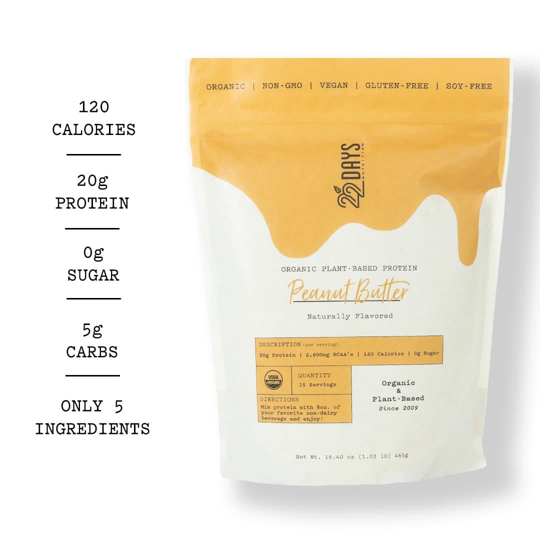 22 Days Nutrition - Vente Poudres protéinées/superaliments - Poudre de protéines végétales biologiques (20 g de protéines, faible teneur en glucides)19