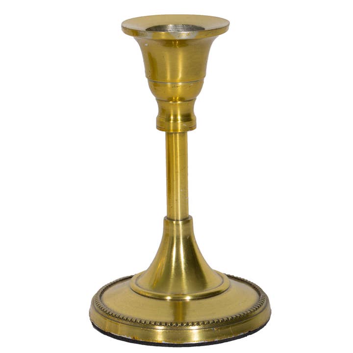 Gold Aluminum Candle Stand Set of 6 (5"x3") for wholesale by S.N.K. Home Decor