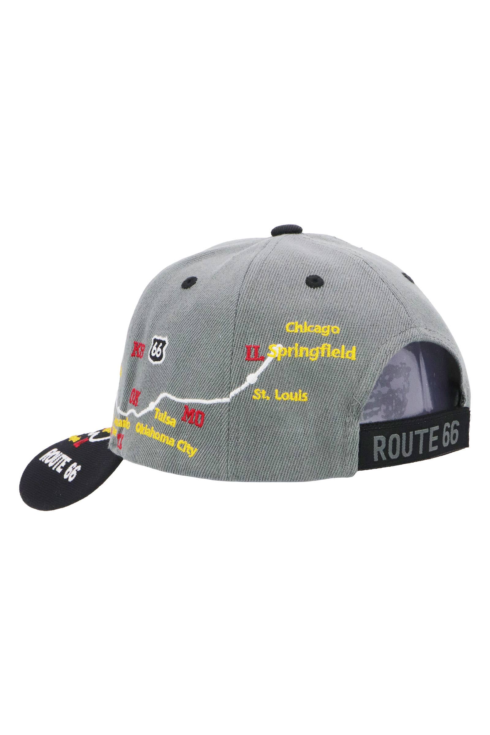 Cap Zone – wholesale Baseball cap – Unisex – Route 66 Road Map Polyester Baseball Cap20