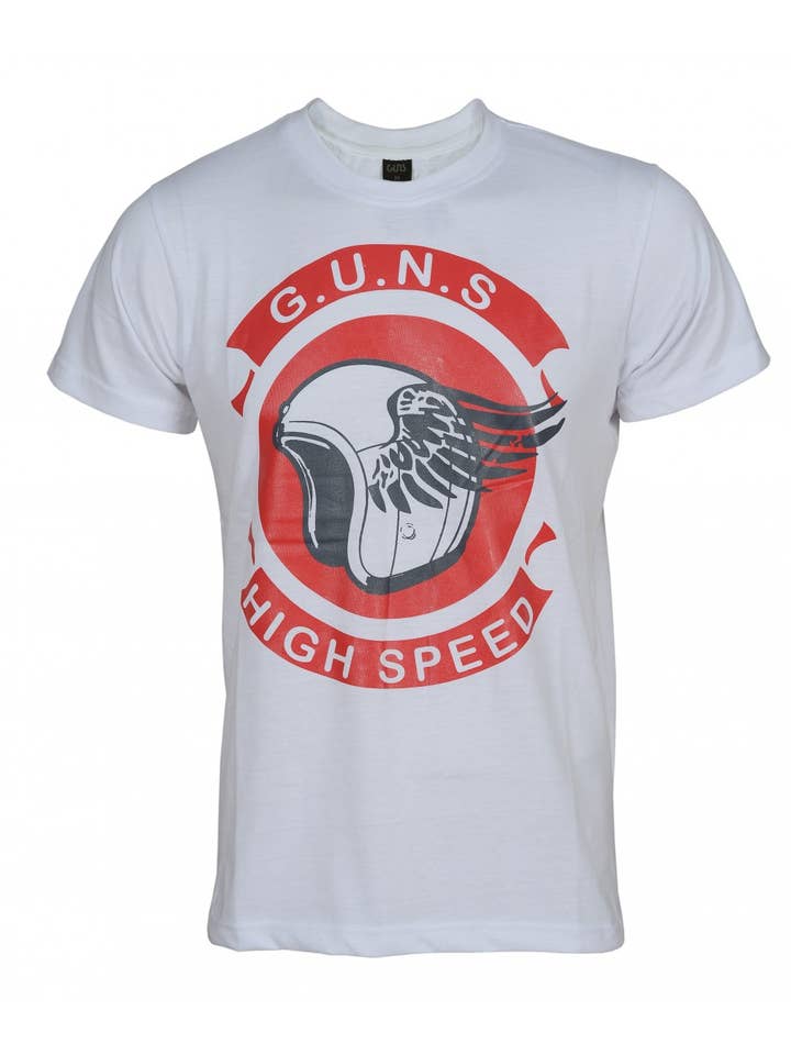T-Shirt en coton HIGH White pour la vente par Guns