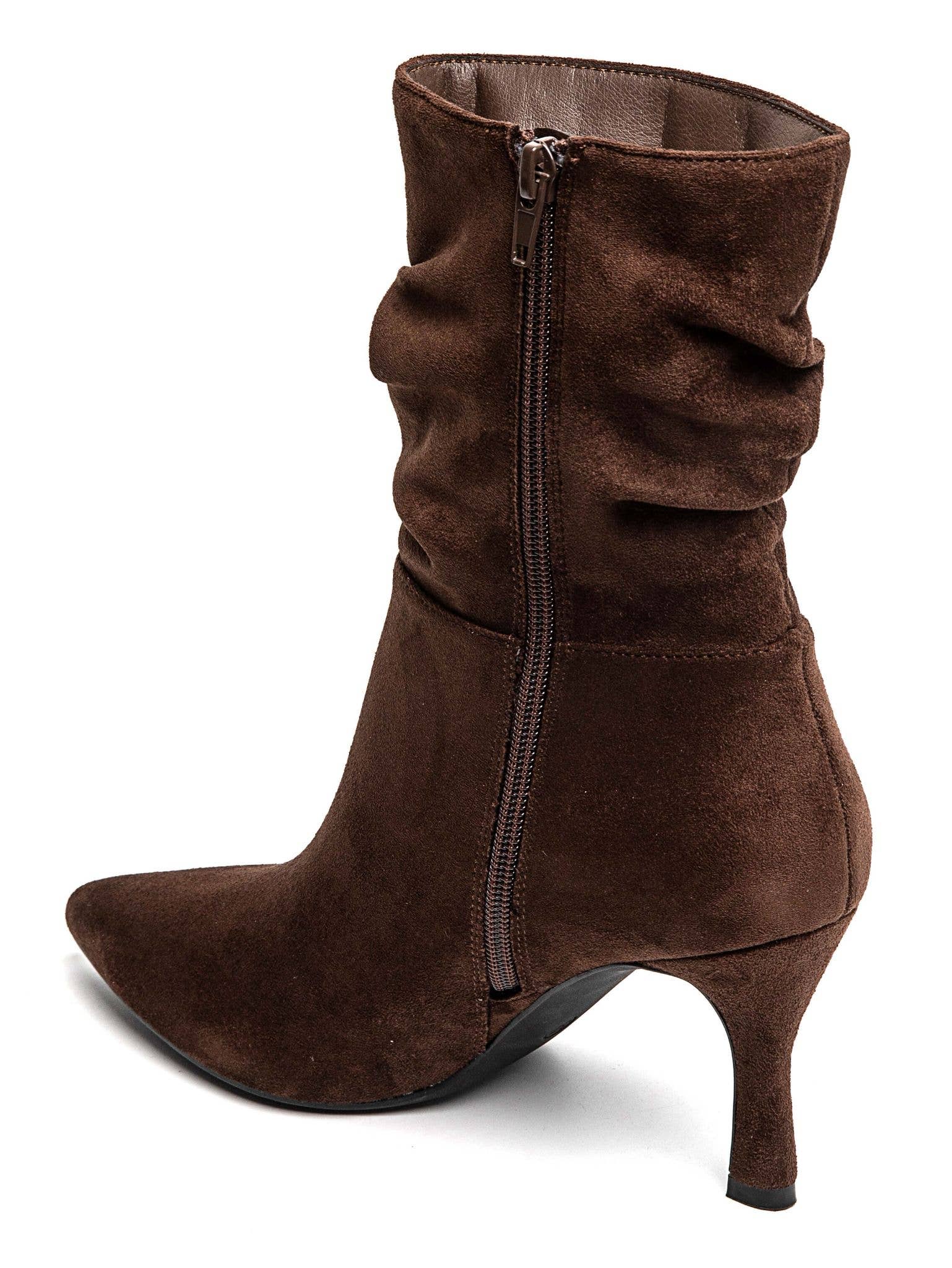 No Doubt Shoes - Venta al por mayor Botines - Mujer - BOTINES DE TACÓN MEDIO EN PUNTA CON FRUNCIDO EN LA PANTORRILLA28