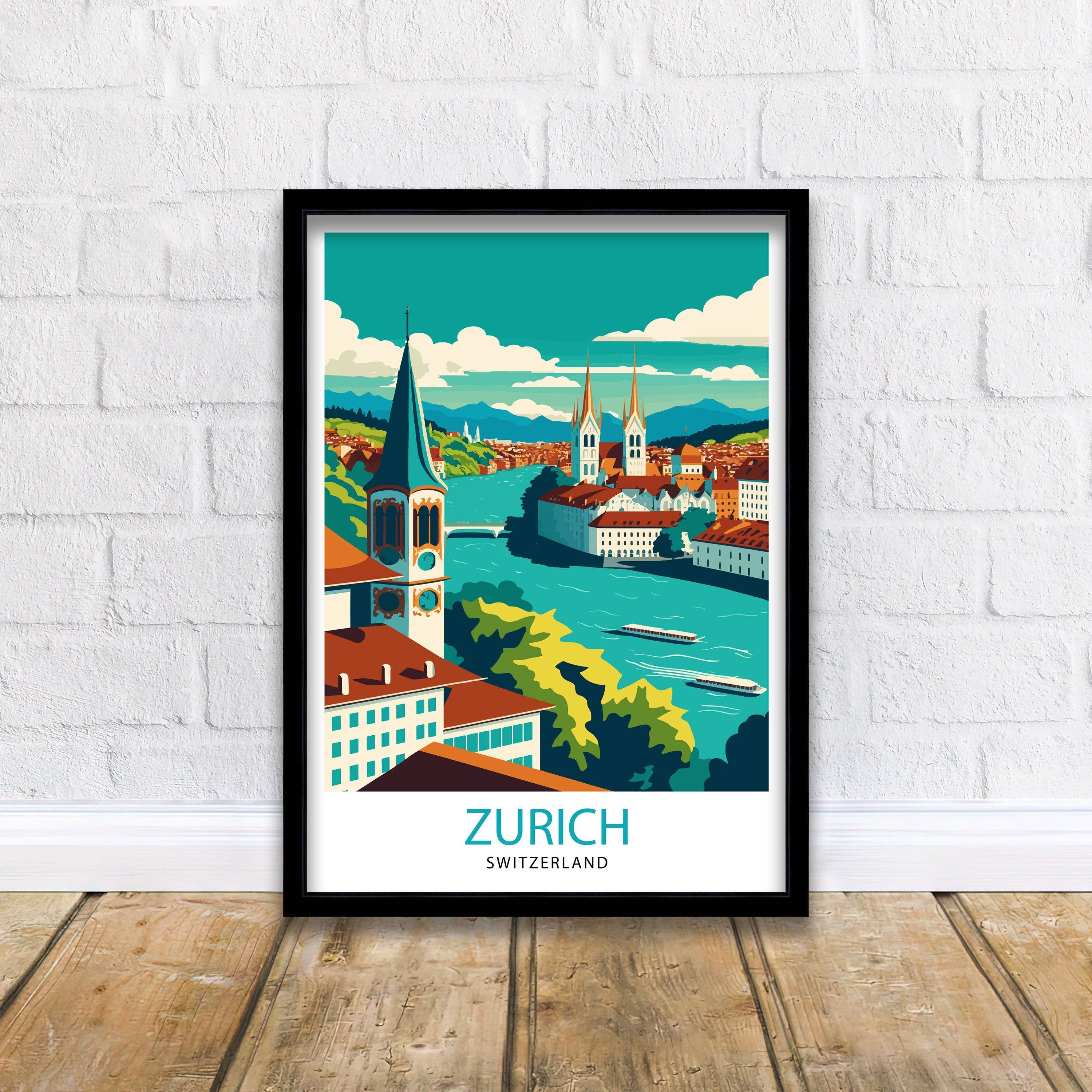 InkNPrintz – wholesale Poster – Zurich Switzerland Travel Poster Zurich0