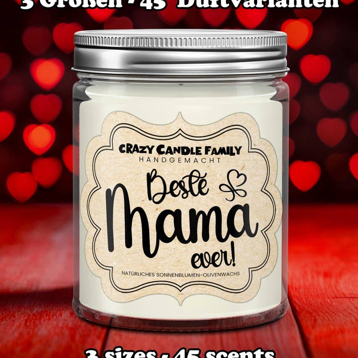 Meilleure maman du monde ! - Bougie cadeau personnalisée pour anniversaire, fête des mères pour la vente par So riecht die Welt