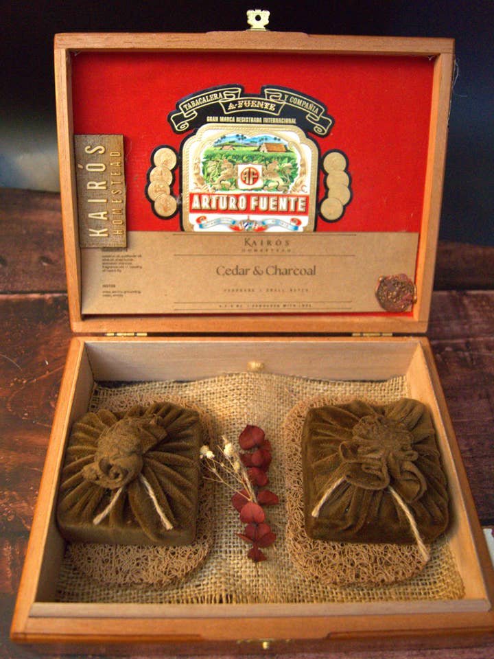Cigar Box 2 Pack Soap Set for wholesale by Kairós Homestead