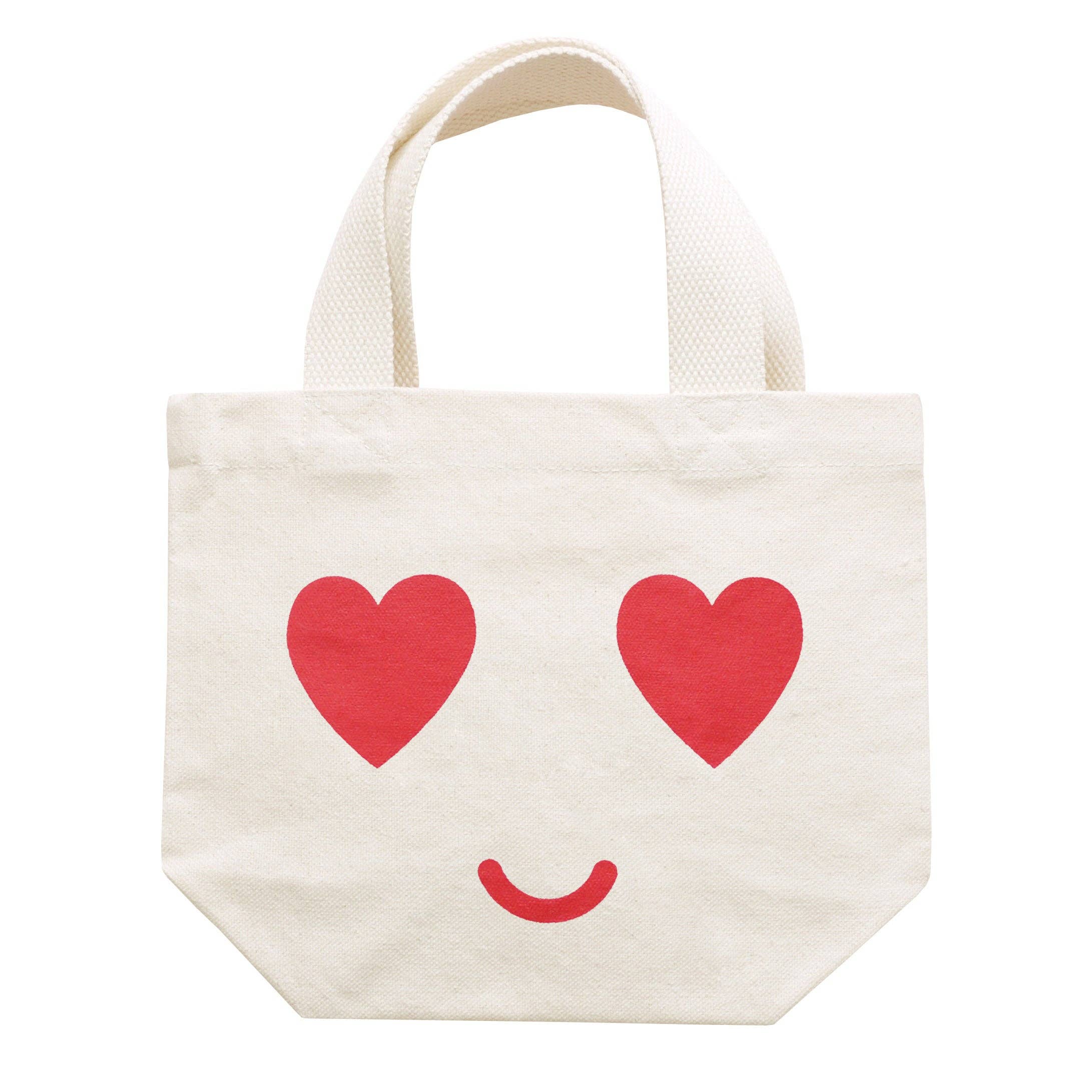 Alphabet Bags - Venta al por mayor Bolsa de asa - Niños - Bolsa pequeña de lienzo con carita de ojos en forma de corazón4