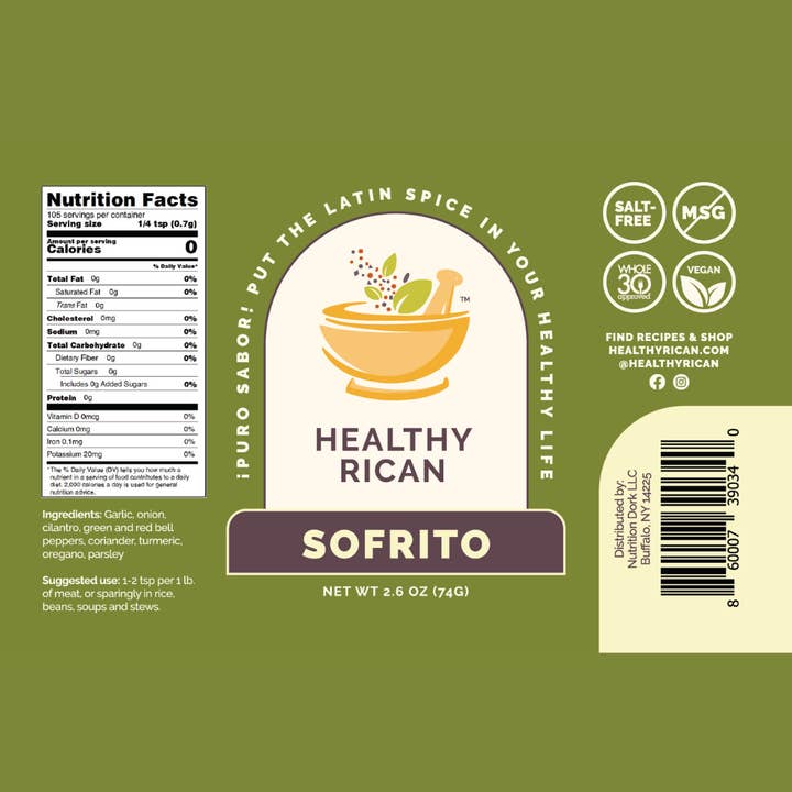 Healthy Rican - Wholesale Dried Spice Mix - Healthy Rican Dry Sofrito Seasoning