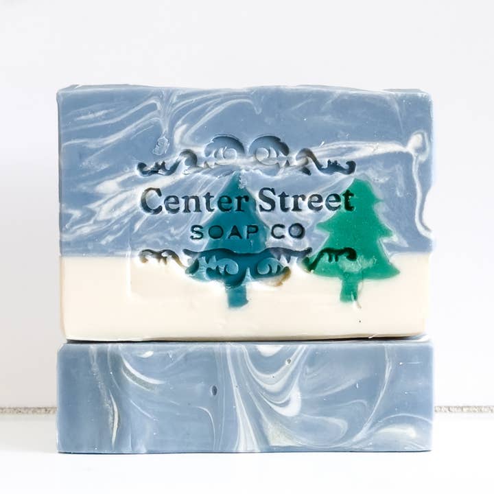 Alpine Frost Customizable Christmas Handmade Bar Soap - 4oz for wholesale by Center Street Soap Co