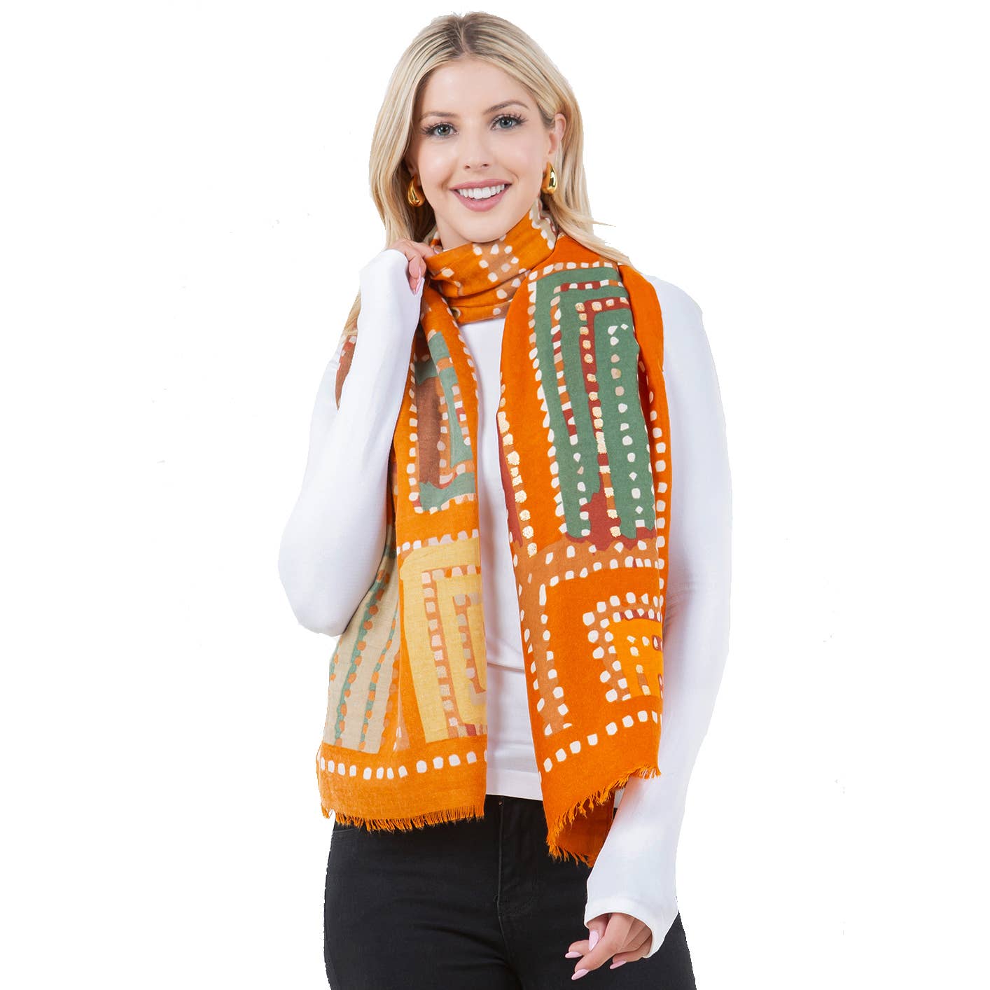 The Magic Scarf Company - Wholesale Scarf - Women's - Geometric Dot Design Scarf/Shawl4