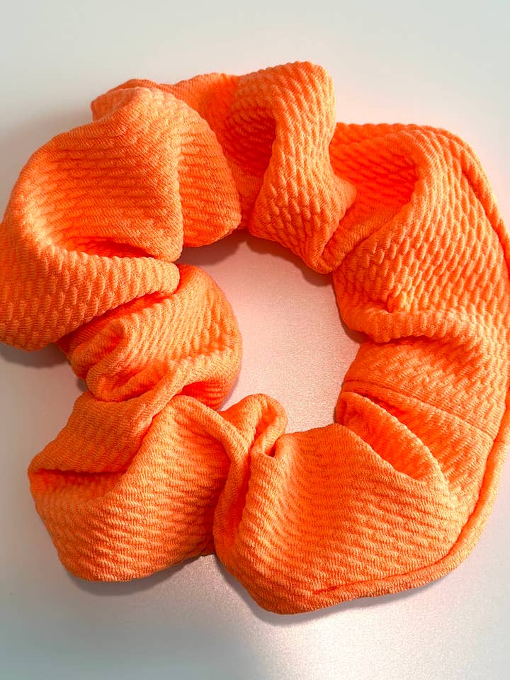 Neon Orange Scrunchie for wholesale by Clove Boutique