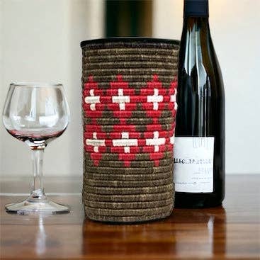 The African Home Goods - Wholesale Vase - Gray & Red Vase / Planter1