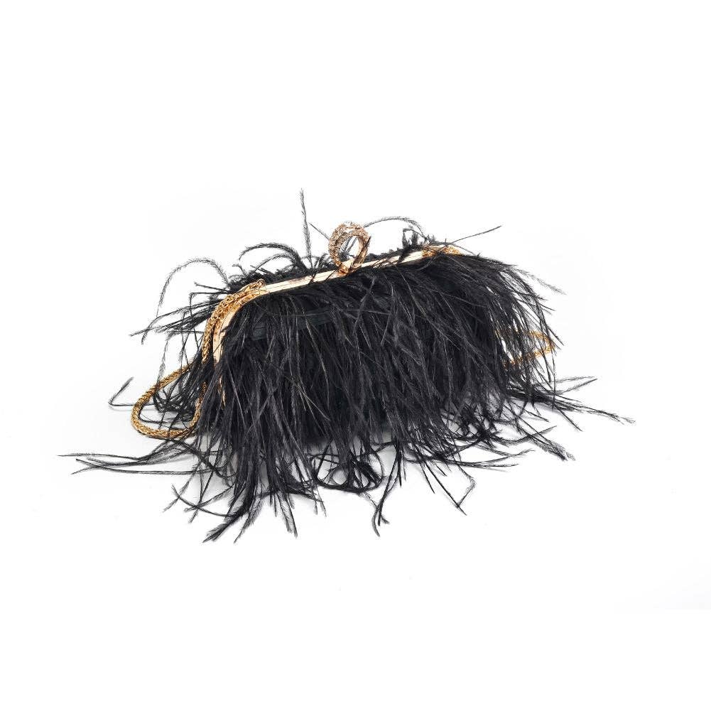 Moda Luxe - Wholesale Clutch Bag - Women's - Harlow Feather Evening Bag43
