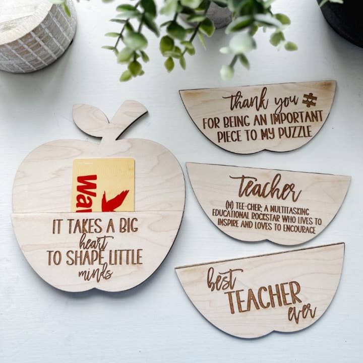 Chelsea Brandt Creations - Wholesale Gift Tag - Apple Gift Card Holders