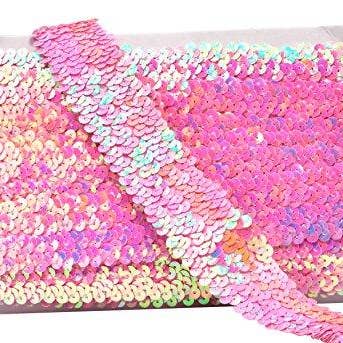 Mandala Crafts – Engroshandel Håndværk forsyninger – Mandala Håndværk Elastisk Paillet, Flad Glitter Stretch Bling Paillette Stof Bånd, Metallisk Applikation Trim Blonder til Kjole Pynt, Pandebånd19