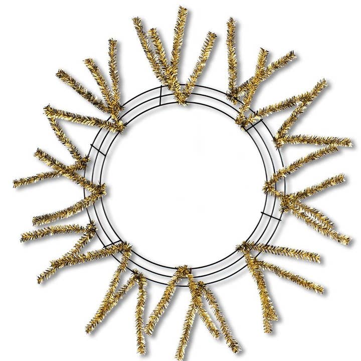 24" blyantarbejdskrans metallisk guld XX751108 for engroshandel hos Trendy tree