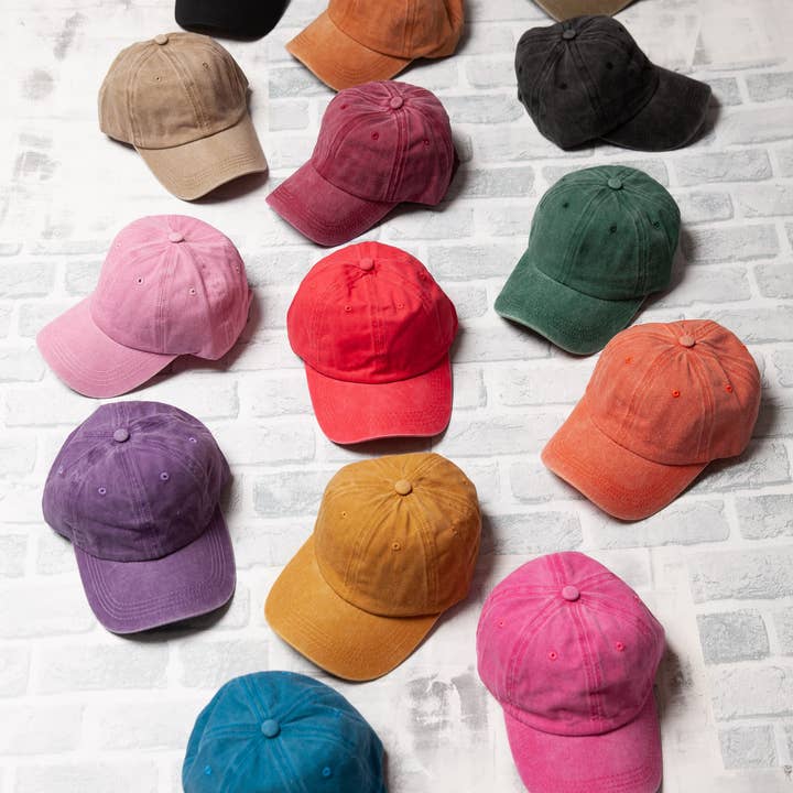 JOSSLYN by wall to wall - Wholesale Baseball Cap - Women's - VINTAGE WASHED BASEBALL CAP 40HW702