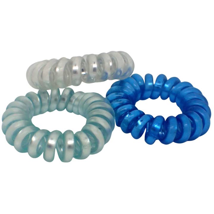 Metallic Spiral Hair Ties for Girls and Women, Hair Accessories for Girls, Hair Bobbles, Hair Elastics, Hair Bands for Women, Elastic Bands for Hair for wholesale by Topkids Accessories