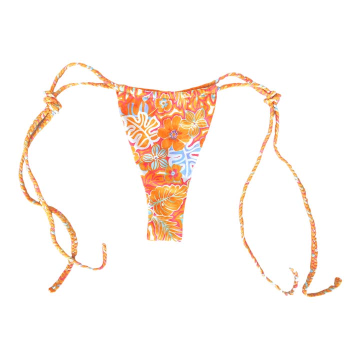 Delilah Bikini Bottom- Reversible in Sunrise in St. Lucia and Sunset in St. Lucia print for wholesale by Goddess Swimwear