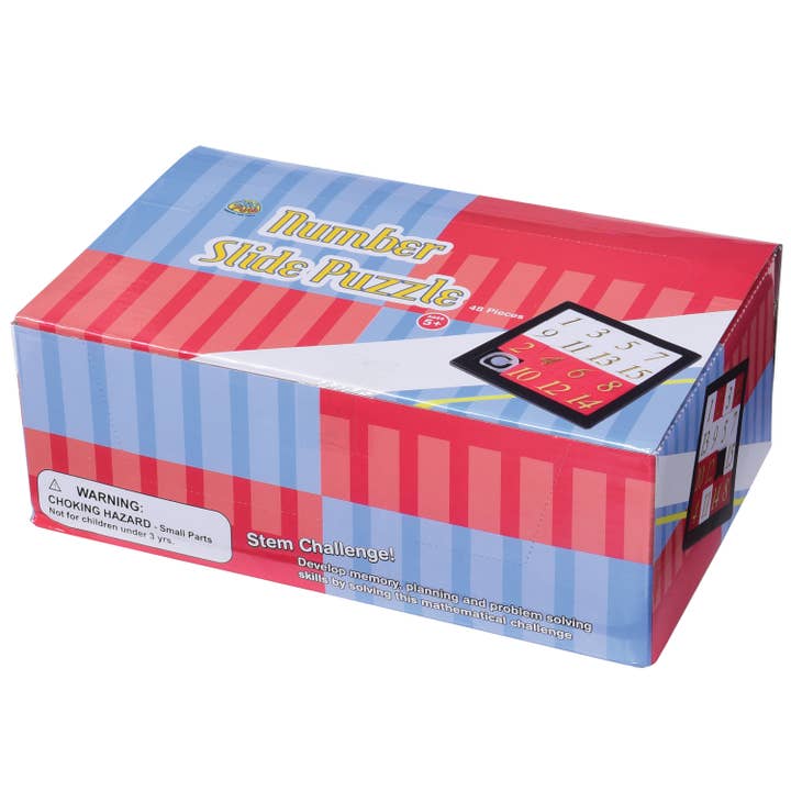 Number Slide Puzzle 48-unit Display for wholesale by US Toy Company