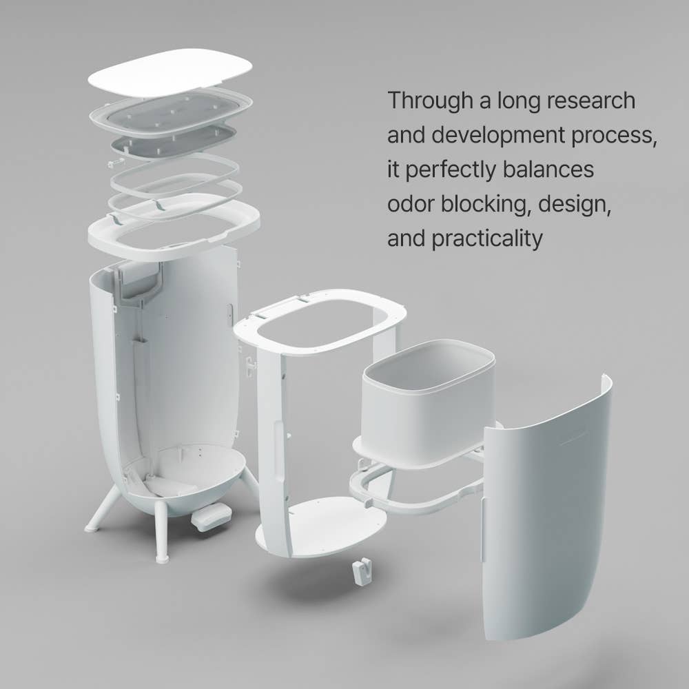 senseQ – wholesale Papperskorg/papperskorg – Trippel luktblockerande soptunna för blöjor och djuravfall6