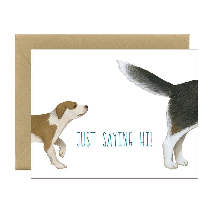Dogs Saying Hi Everyday Use Card for wholesale by Yeppie Paper