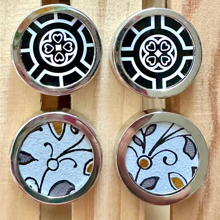 TTE Designs - Wholesale Cufflinks - Recycled Vintage Tin Set in Stainless Steel Men's Cufflinks