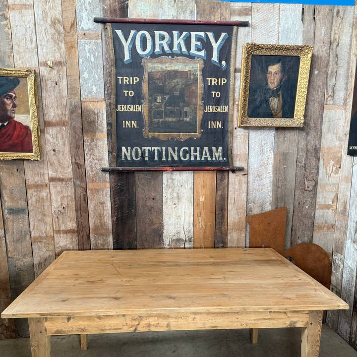 Antique Rectangular Pine Dining Table, L157 for wholesale by belvoir