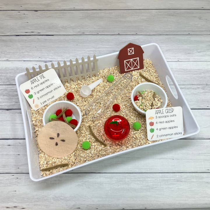 Curious Learning and Sensory - Wholesale Toy Set - Kids - Apple Pie Fall Baking Sensory Bin, Sensory Bin for Kids Fall2