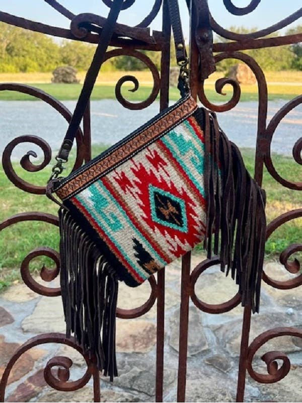 Rafter T Ranch Company - Wholesale Crossbody Bag - Women's - Tan Wool Crossbody Bag0