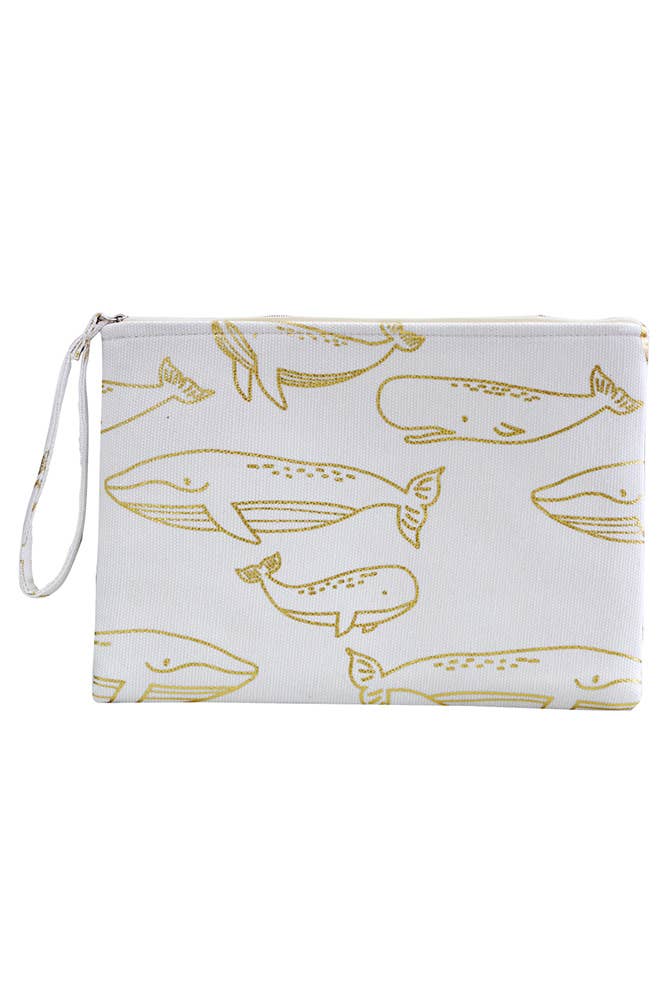 Hana – Engroshandel Posetaske - Dame – Guld Folie Whale Pouch2
