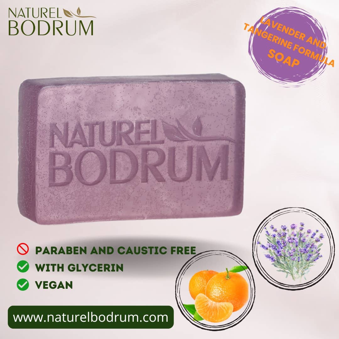 NB NATURAL BODRUM - Vente Pains de savon - Savon à la glycérine 100% naturel Mandarine & Lavande Nb - Turc6