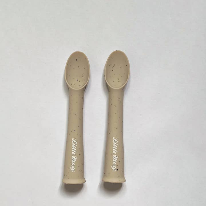 Speckled Grey- My First Weaning Spoon Set. for wholesale by Little Moxy