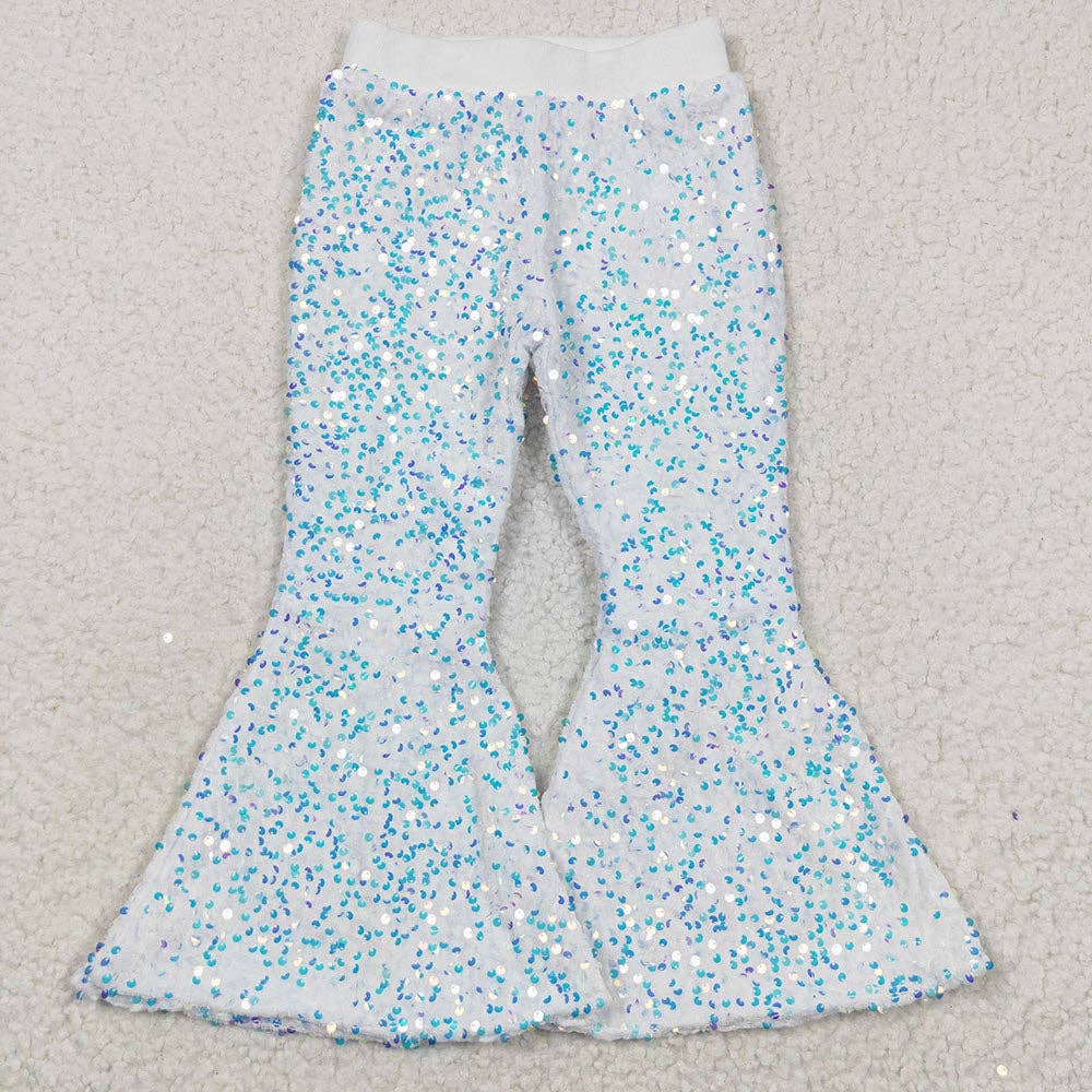 Aier Wholesale - Vente Pantalon – enfant - Pantalon à fond évasé à paillettes pour fêtes d'anniversaire pour petites filles et tout-petits8