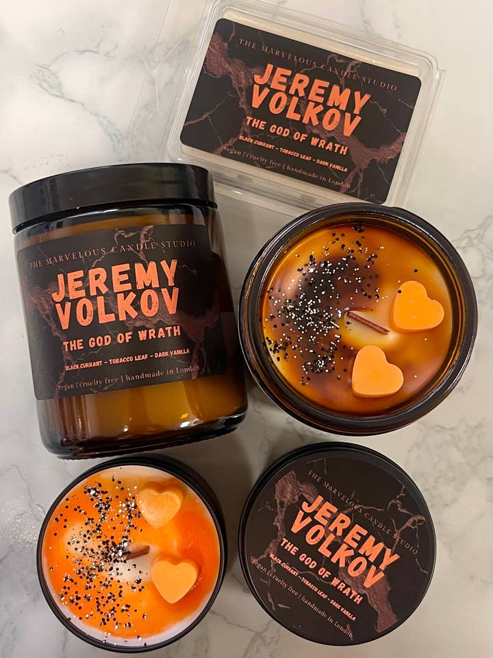 Jeremy Volkov Candle | God Of Wrath for wholesale by Marvelous Candle Studio