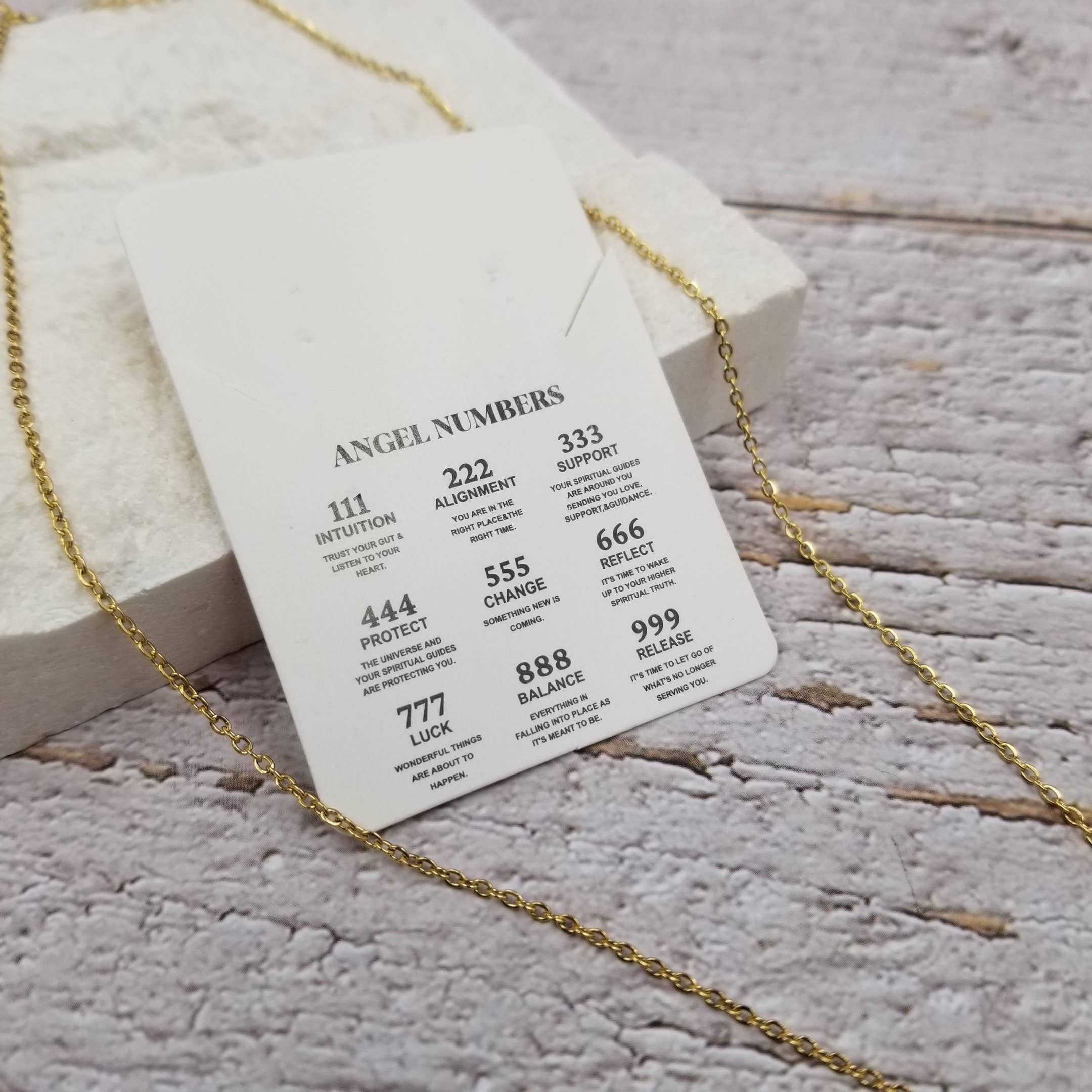 Treasure Wholesale - Vendita all'ingrosso Collana con ciondolo/pendaglio - Collana con numero a forma di angelo, oro e argento2