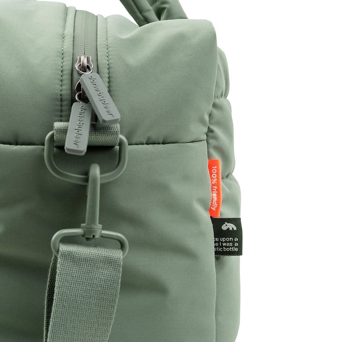 Quilted Changing Bag Green for wholesale on Faire5