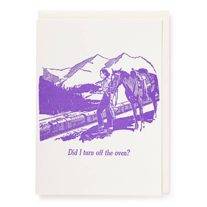 Did I Turn The Oven Off? | Letterpress Cards | Large Cards for wholesale by Archivist Gallery | UK